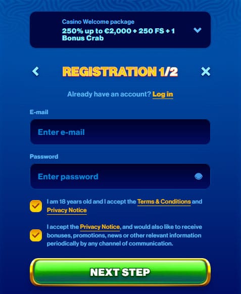 spins of glory casino register step-1